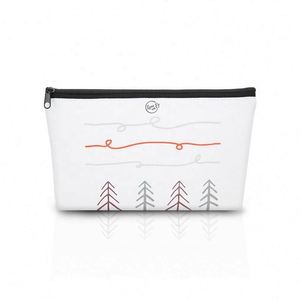 Sublimation Women Fashion Lightweight Canvas Cosmetic <b>Bag</b> Travel Commercial Makeup Remover Toilet <b>Bag</b> With Bottom - Product Image 3