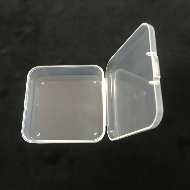 6.4X6.4X2Cm Kleine Clear Plastic Opslag Containers Doos Met Scharnierend Deksel Voor Opslag Van Kleine Items ambachten Sieraden Hardware