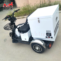 Tricycle à moteur pour crème glacée à bas prix avec boîte réfrigérée et mini-réfrigérateur-congélateur