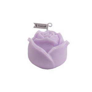 Bougie parfumée artisanale biodégradable en forme de fleur, créative et romantique, best-seller, pour les fêtes, Noël, mariage, maison - Product Image 5