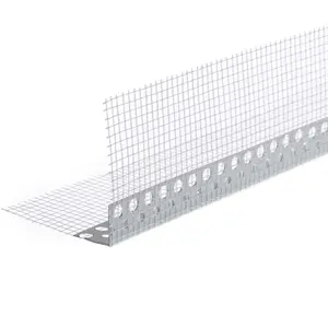 Esquina de PVC para pared y enyesado de cuentas de esquina con malla de fibra de vidrio