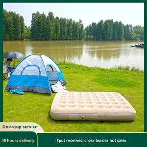 Colchón Inflable Doble de TPU para <span class=keywords><strong>Camping</strong></span>, Colchón de Aire con Superficie Aterciopelada para Acampar al Aire Libre, Viajes a la Playa, Actividades en el Jardín - Product Image 3