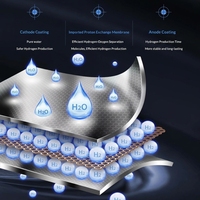 Appareil de beauté à hydrogène avec technologie de refroidissement pour une pénétration profonde de l'essence, alimenté par USB et électrique, pour usage domestique et en salons de beauté