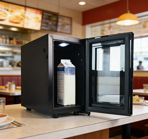 Mini nevera eléctrica Vanace de 16L, almacenamiento de leche y café termoeléctrico, Panel de Control táctil, diseño de temperatura ultrabaja para Hotel - Product Image 1