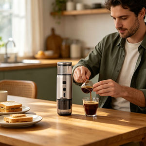 Machine à café expresso portable Anbolife Factory OEM, <span class=keywords><strong>rechargeable</strong></span> par USB, batterie 7500 mAh, mini cafetière de voyage pour les voyages en voiture - Product Image 4
