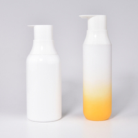 Botol Pompa Plastik PET Putih Isi Ulang 300ml 500ml untuk Sabun Mandi, Gel Mandi, Lotion, Sampo, dan Masker Wajah (Custom)