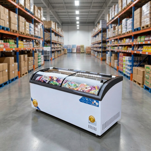 Congelatore <span class=keywords><strong>a</strong></span> pozzetto commerciale di alta qualità per bevande, con controllo meccanico, efficienza energetica 5 stelle, opzioni 2/3 porte, per ghiaccio - Product Image 1