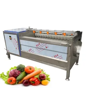 Fruit And Vegetable Wash And Peel Machine Potato Brush Washing Machine Vegetable Washing Machine