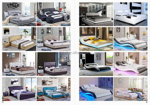 Lits de chambre à coucher modernes Tête de <span class=keywords><strong>lit</strong></span> à LED Lampe de lecture A022-1 <span class=keywords><strong>Lit</strong></span> bas moderne et élégant <span class=keywords><strong>avec</strong></span> tête de <span class=keywords><strong>lit</strong></span> rembourrée pour chambre à coucher - Product Image 5