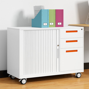 Armoire de classement basse moderne en métal avec <span class=keywords><strong>porte</strong></span> <span class=keywords><strong>coulissante</strong></span> pour <span class=keywords><strong>bureau</strong></span> et école - Product Image 2