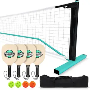 TPNS01B可伸缩泡菜球套装网和网球网套装，带网的便携式泡菜球套装