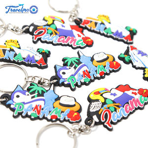 크리 에이 티브 시티 디자인 키 체인 파나마 로고 소프트 접착제 액세서리 여행 수하물을위한 맞춤형 PVC 고무 기념품 선물 - Product Image 6