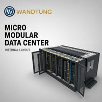 Baie de serveur de centre de données intégrée professionnelle personnalisée de 19 pouces avec module micro intégré, surveillance DCIM intelligente et économie d'énergie