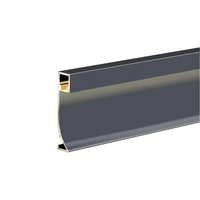 Plinthe LED moderne en alliage d'aluminium de 8 cm de hauteur, finition anodisée, pour cuisine, salon, salle de bain, accessoires de sol
