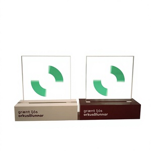 ป้ายไฟ LED แบบขอบเรืองแสงพร้อมฐานตั้งป้ายและโลโก้ - Product Image 1