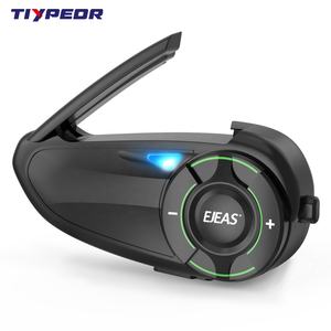 Sistema de Intercomunicador Bluetooth TIYPEOR <span class=keywords><strong>EJEAS</strong></span> Q8 de 1000m para Motocicletas, Intercomunicador de Malla para Casco de ABS Impermeable para Conducir - Product Image 1