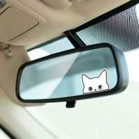 Autocollants décoratifs transparents personnalisés pour rétroviseurs de voiture, mini autocollants en vinyle imperméables pour vitres intérieures de voitures