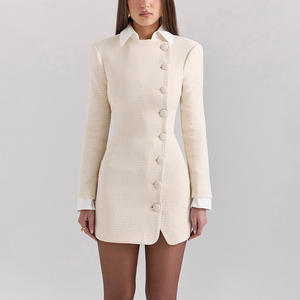 Mini <span class=keywords><strong>abito</strong></span> elegante <span class=keywords><strong>in</strong></span> <span class=keywords><strong>Tweed</strong></span> bouclé da donna vestito elegante e aderente con texture perfetto per la serata della festa - Product Image 1