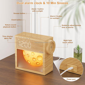 <span class=keywords><strong>Réveil</strong></span> sonore avec lumière <span class=keywords><strong>de</strong></span> lever du soleil pour un <span class=keywords><strong>réveil</strong></span> doux, machine à bruit blanc avec 20 sons apaisants, veilleuse à intensité réglable - Product Image 2