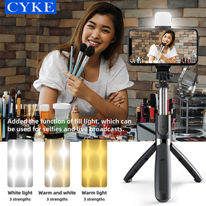 CYKE L02s Perche à selfie trépied avec éclairage d'appoint, compacte, avec télécommande Bluetooth détachable pour prendre des photos - Product Image 2