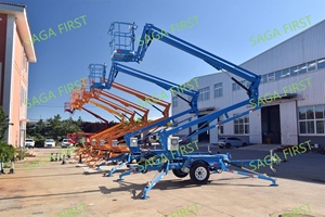 เครื่องยกแมงมุมแบบดึงหลังบูมลิฟต์สำหรับรถพ่วง14ม. 18ม. 20ม. 200กก. 300กก. รถยกของบูมลิฟต์ยกแมงมุมสีดำสีเขียว - Product Image 3