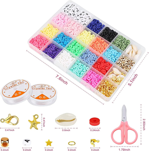 Phụ Nữ Handmade Heishi Đất Sét Hạt Vòng Đeo Tay Kit Tự Làm Đồ Trang Sức Làm Với Hạt Vàng Tùy Chỉnh Thiết Kế Thủ Công - Product Image 2