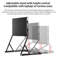 Écran triple portable, 3 écrans, 16 pouces, 2,5K, 16,7 millions de couleurs, contraste 1000:1, alliage d'aluminium, extension multi-écrans pour ordinateur portable