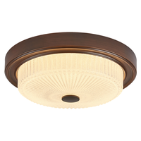 Plafonnier encastré LED minimaliste moderne pour chambre à coucher Décoration intérieure Luminaire en fer et verre
