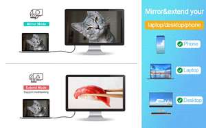 CableCreation Usb-c <span class=keywords><strong>a</strong></span> <span class=keywords><strong>HDMI</strong></span> 4K <span class=keywords><strong>Cable</strong></span> <span class=keywords><strong>Thunderbolt</strong></span> Compatible <span class=keywords><strong>3</strong></span> Tipo C <span class=keywords><strong>a</strong></span> convertidor <span class=keywords><strong>HDMI</strong></span> - Product Image 2