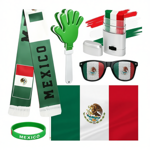 Kit de Fiesta para Fanáticos de México, Set de 6 Piezas con Bufanda, Bandera, Gafas y Accesorios para la Celebración de la Copa Mundial - Product Image 2