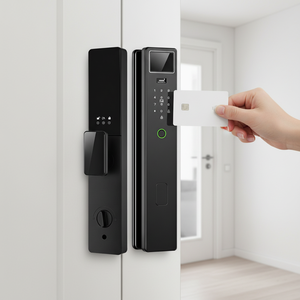 ट्या स्मार्ट फिंगरप्रिंट दरवाजा लॉक मेमोरी कार्ड के साथ डिजिटल पासवर्ड कार्ड कीलेस एंट्री ऐप कंट्रोल स्मार्ट लॉक पारंपरिक - Product Image 2
