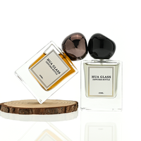 Bouteille de parfum de luxe vide en verre de 50 ml avec bouchon à bille, OEM ODM, haute qualité