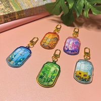 Porte-clés en acrylique personnalisés sur le thème de l'anime, avec paillettes, échantillons rapides disponibles et commandes sur mesure