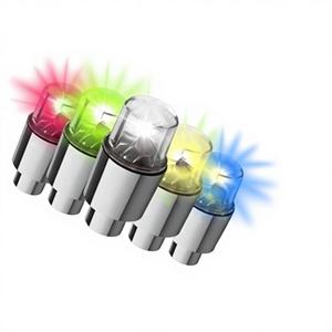 Capuchons de valve pour pneus de voiture, moto, vélo, roues de vélo électrique, lumières stroboscopiques décoratives colorées à énergie solaire, étanches - Product Image 1