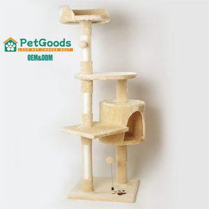 Nid de <span class=keywords><strong>chat</strong></span> en bois intégré Sisal Jumping Rack Escalade <span class=keywords><strong>Arbre</strong></span> <span class=keywords><strong>à</strong></span> <span class=keywords><strong>chat</strong></span> avec jouets pour <span class=keywords><strong>Amazon</strong></span> Personnalisé en gros pour le commerce extérieur Carton - Product Image 1