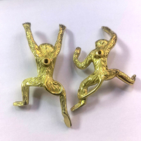 Poignée de meuble singe en laiton massif, design créatif et élégant, pour villa, hôtel, décoration de mobilier, tiroirs, cuisine, armoire, boutons de porte