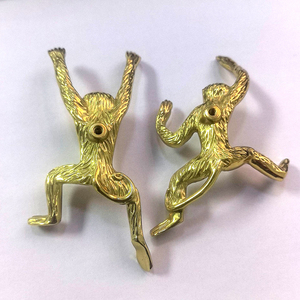Creative Cute Solid Brass Monkey Cabinet Handle Pull Villa Hotel Furniture Hardware Decor Drawer Kitchen Wardrobe <strong>Door</strong> <strong>Knobs</strong> - Product Image 2
