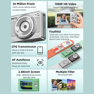 Appareil photo numérique avec écran vidéo de 2,4 pouces, 56 MP, zoom 16x, anti-vibration, reconnaissance faciale, appareil photo numérique HD pour étudiants - Product Image 6