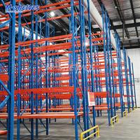 Unité de rayonnage à basse température pour le stockage empilé de viande congelée sur palettes en entrepôt frigorifique