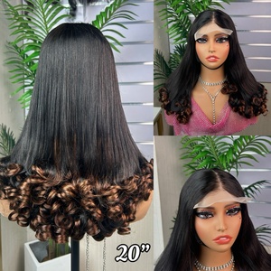 วิกผมลอนดอกไม้ 300 กรัม ขายดี วิกผมแบบ Super Double Drawn 5x5 Lace Closure ลอนหลวม สีต่างๆ ขายส่ง - Product Image 6