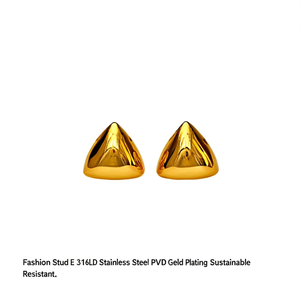 ต่างหูแฟชั่นแบบติดหู สแตนเลส 316L ชุบทอง PVD ทนทาน เป็นมิตรต่อสิ่งแวดล้อม - Product Image 2