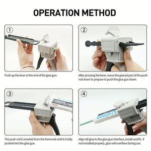50ml 10:1 Pistola epoxi de doble cartucho Pistola dispensadora de adhesivo <span class=keywords><strong>Dispensador</strong></span> de mezcla de impresión - Product Image 6