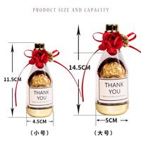 Autocollant personnalisé 90ml 120ml Mini bouteille de champagne en plastique 3.5g 7g Conteneurs d'emballage de bonbons bonbons vides transparents réutilisables