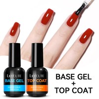 LILY CUTE Nouveau Gel de Base pour Ongles Grande Capacité Sans HEMA Sans TPO, Top Coat Sans Essuyage Sans HEMA Sans TPO
