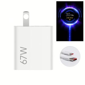 Chargeur USB portable 120W 67W super rapide, prise murale EU US, adaptateur d'alimentation Turbo Charge avec câble 6A Type C pour Xiaomi 13 14 - Product Image 1
