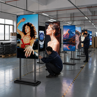 Écran d'affichage numérique LCD autoportant à rétroéclairage LED direct, panneau IPS haute luminosité 3000 Nits, 43/49/55 pouces