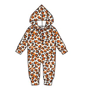 D-Fb-2 Mono con Capucha y Cremallera Personalizado con Botones, Primavera, 230g, Algodón/Bambú, Pijama para Bebés - Product Image 3