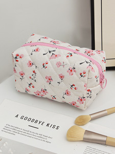 Bolsa <span class=keywords><strong>de</strong></span> Cosméticos <span class=keywords><strong>de</strong></span> <span class=keywords><strong>Viaje</strong></span> con Lazo Bonito y Logotipo Personalizado <span class=keywords><strong>para</strong></span> Mujeres y <span class=keywords><strong>Niñas</strong></span>, Bolsa <span class=keywords><strong>de</strong></span> Aseo <span class=keywords><strong>de</strong></span> Algodón a Cuadros Personalizada, Bolsa <span class=keywords><strong>de</strong></span> Almacenamiento <span class=keywords><strong>para</strong></span> Brochas <span class=keywords><strong>de</strong></span> Maquillaje - Product Image 6