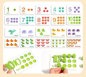 Juego de aprendizaje matemático de madera con tablero de diez cuadrículas para actividades de suma y resta, conteo y emparejamiento con clavijas - Product Image 3