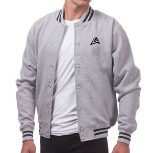 Men's Letterman Winter <b>Jacket</b> Comfortable <b>Lightweight</b> Canvas Windproof Breathable Fleece Stand Collar Pattern Reasonably Priced - Product Image 3